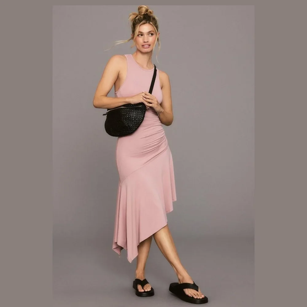 Daily Practice by Anthropologie Sleeveless Side-Ruched Dress NWT - Picture 3 of 13